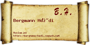Bergmann Hédi névjegykártya